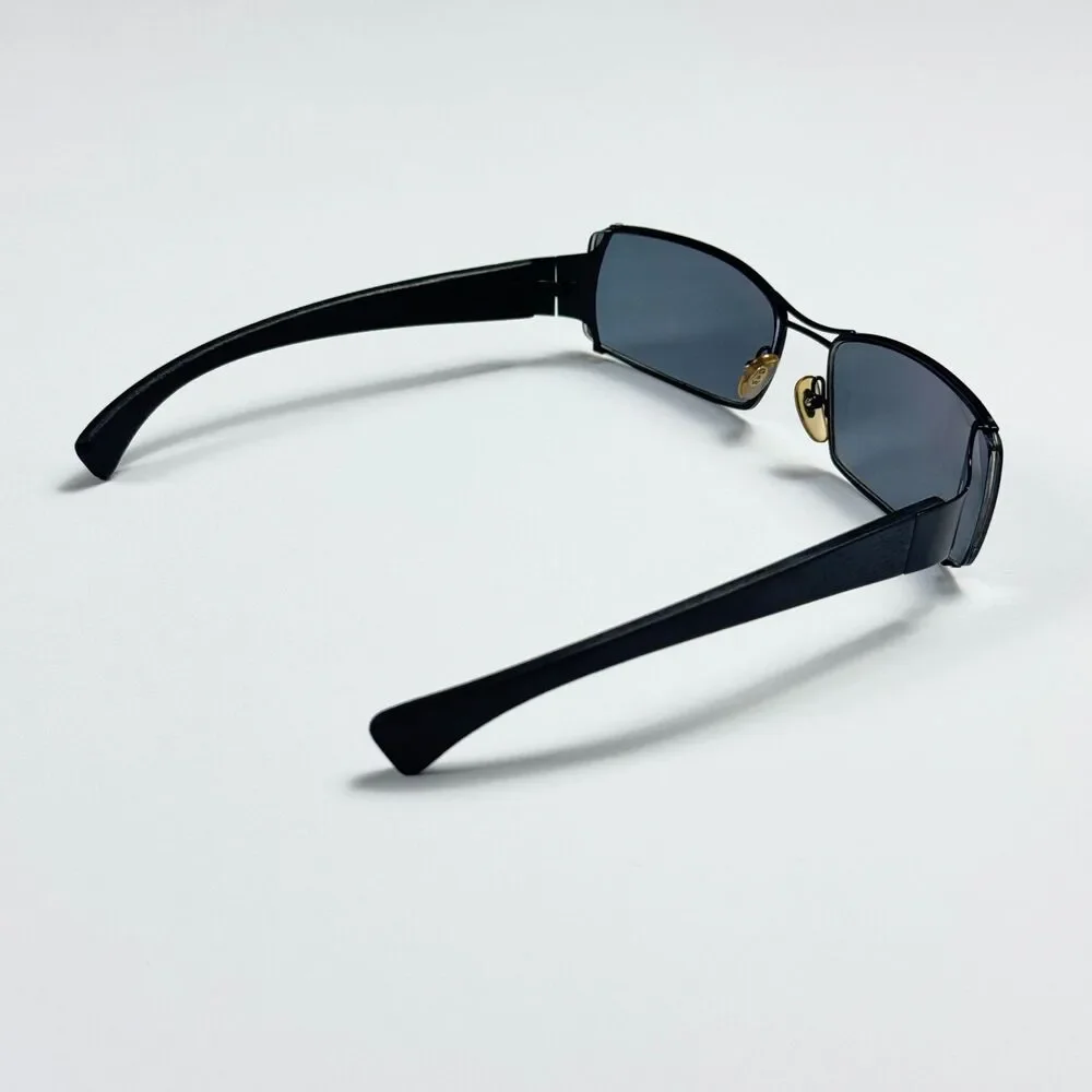 Gold & Wood Paris H05.8 Wood Temple Eyeglass Frames Men 61-17 Black Metal RX